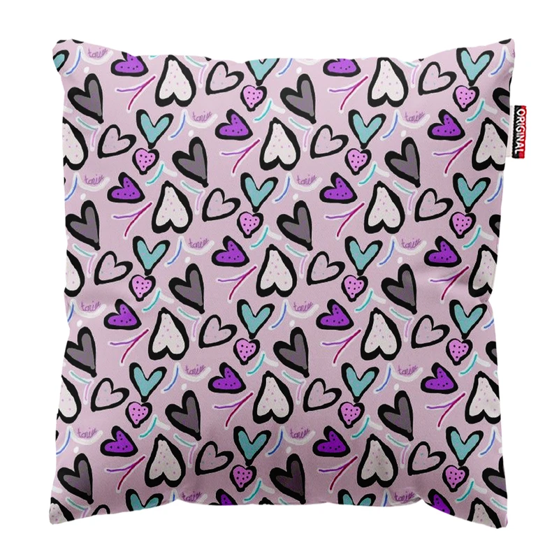 کوسن پاد آفرین طرح قلب کد 4974 سایز 30*30 سانتی متر