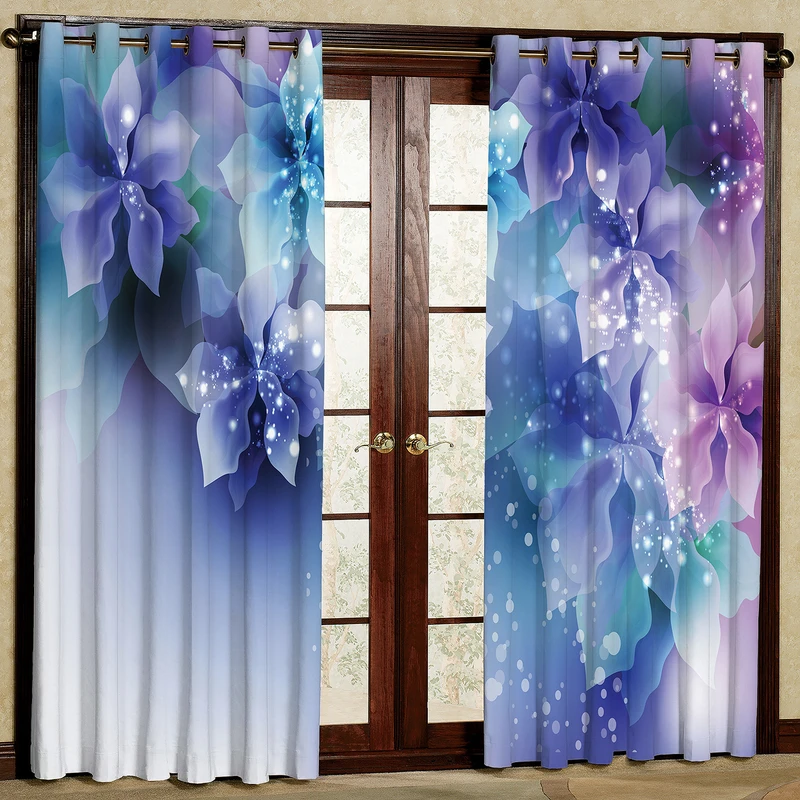 پرده مدل گل مخمل پانچی کد 2450 سایز 200x140 سانتی متر