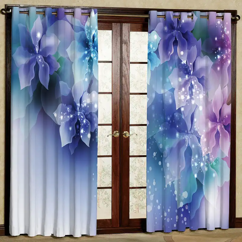 پرده مدل گل مخمل پانچی کد 2450 سایز 200x140 سانتی متر