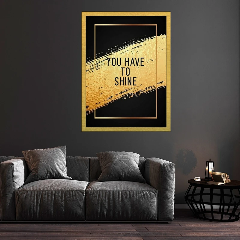 تابلو بکلیت طرح جمله انگیزشی مدرن مدل قاب شاسی T-S10230