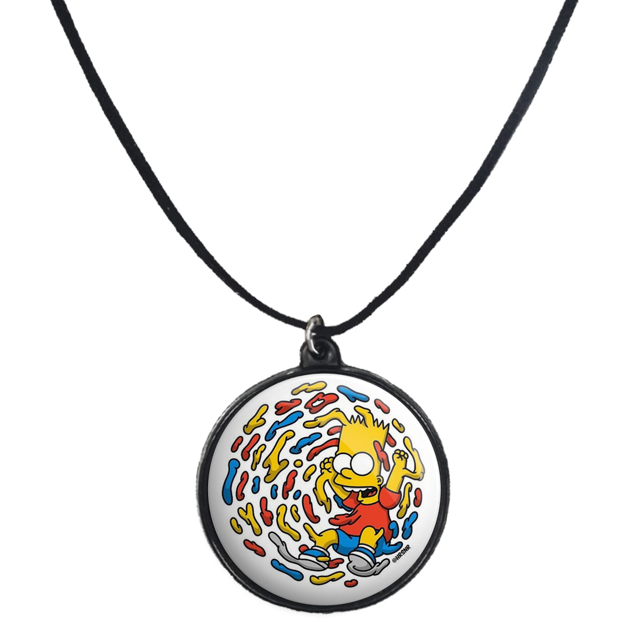 گردنبند پرمانه طرح سیمپسون ها کد pmb.21169 مدل دو طرفه