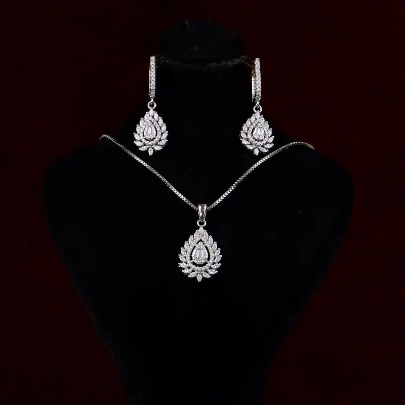 نیم ست نقره زنانه جی تی ای مدل جی نایس 90