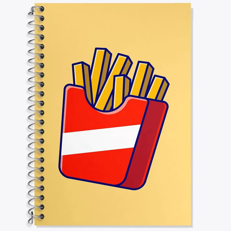 دفتر لغت 50 برگ خندالو مدل فست فود سیب زمینی کد 29464