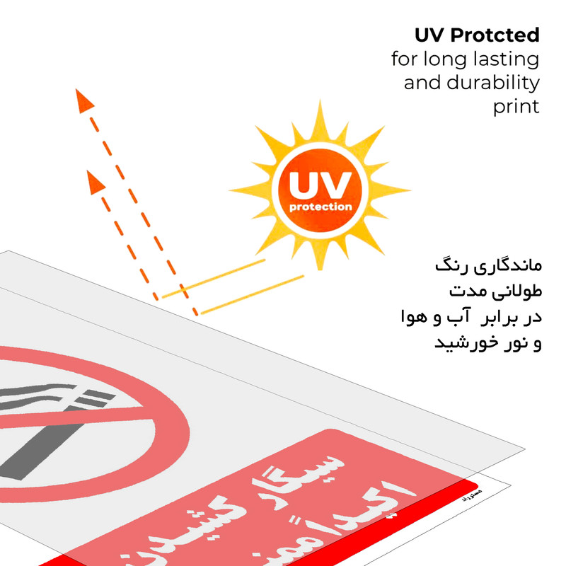 برچسب ایمنی مستر راد طرح سیگار کشیدن اکیداً ممنوع مدل HSE-OSHA-1133