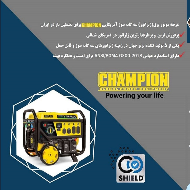 موتور برق گازسوز چمپیون مدل  500416 ظرفیت 10KW