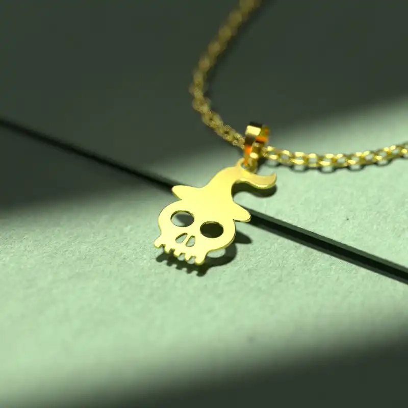 گردنبند طلا 18 عیار زنانه مدوپد مدل هالووین کد G3-1-1123