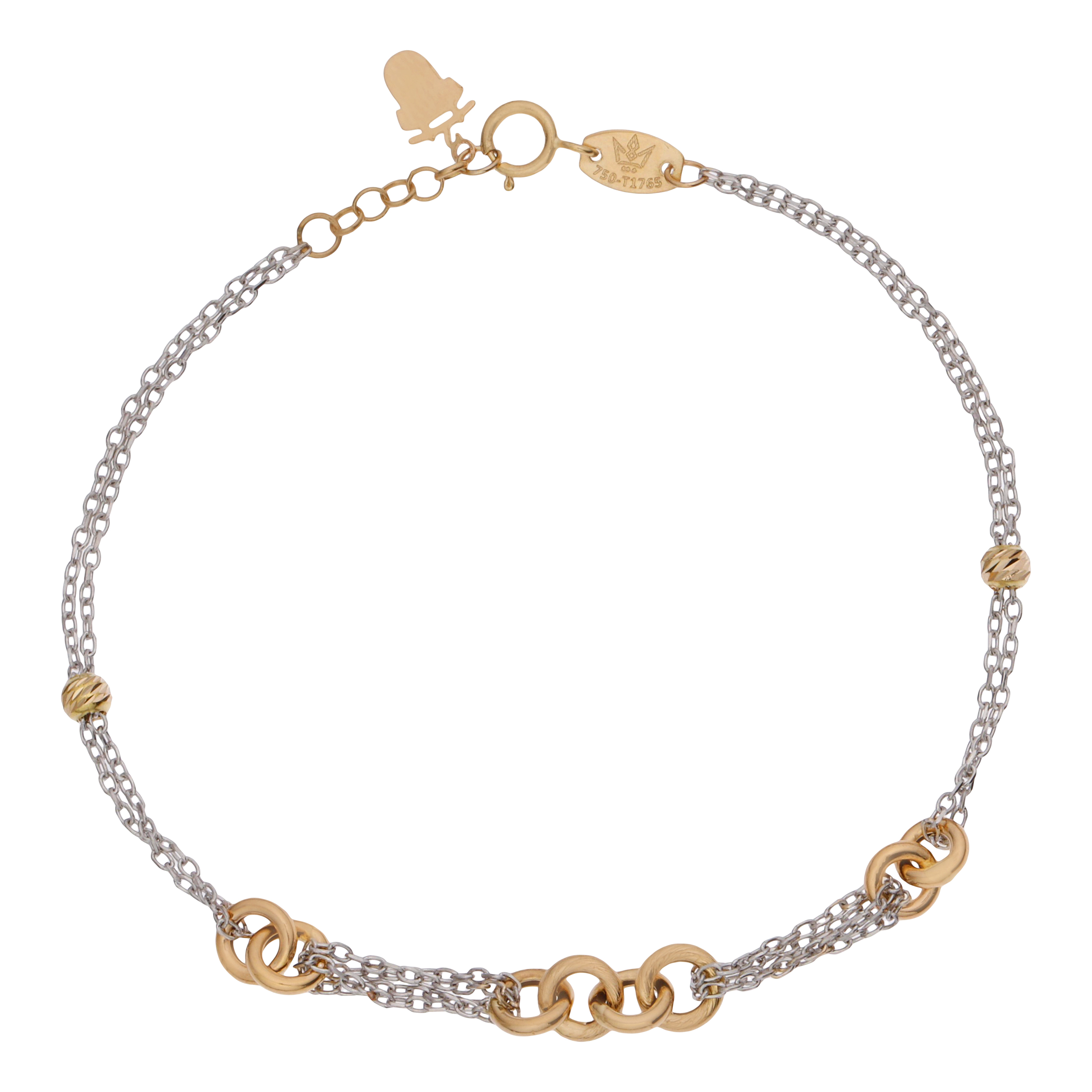 دستبند طلا 18 عیار زنانه مایا ماهک مدل MB1689 -  - 1
