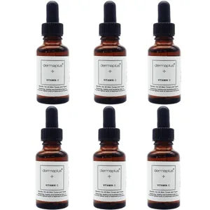 سرم ضد چروک درماپلاس مدل Vitamine C مناسب برای انواع پوست حجم 30 میلی لیتر بسته 6 عددی