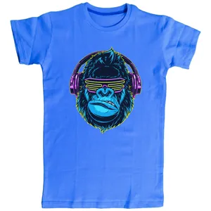 تی شرت آستین کوتاه بچگانه مدل گوریل تمام پنبه تریکو