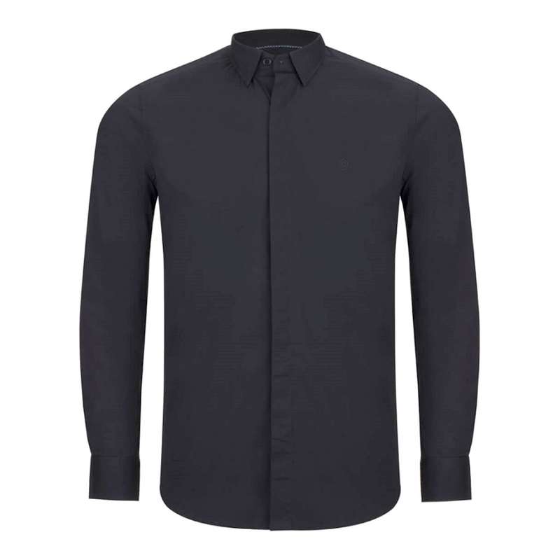 پیراهن آستین بلند مردانه بادی اسپینر مدل 03980304 رنگ مشکی