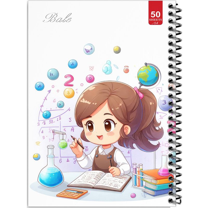دفتر نقاشی 50 برگ انتشارات بله طرح دخترانه کد A4-L723
