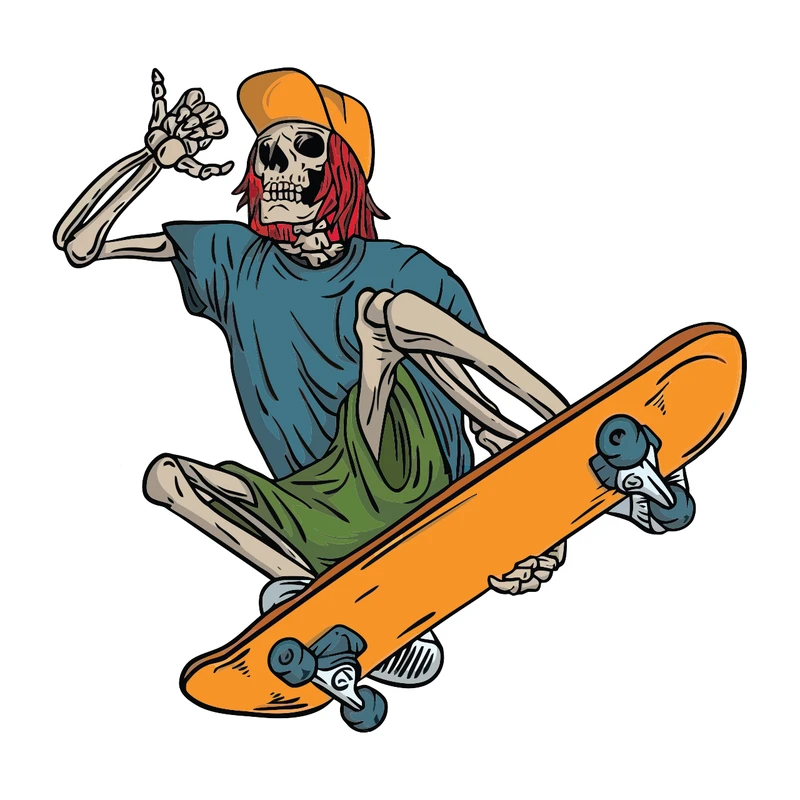 برچسب لپ تاپ پویا مارکت طرح اسکیت برد کد 3051