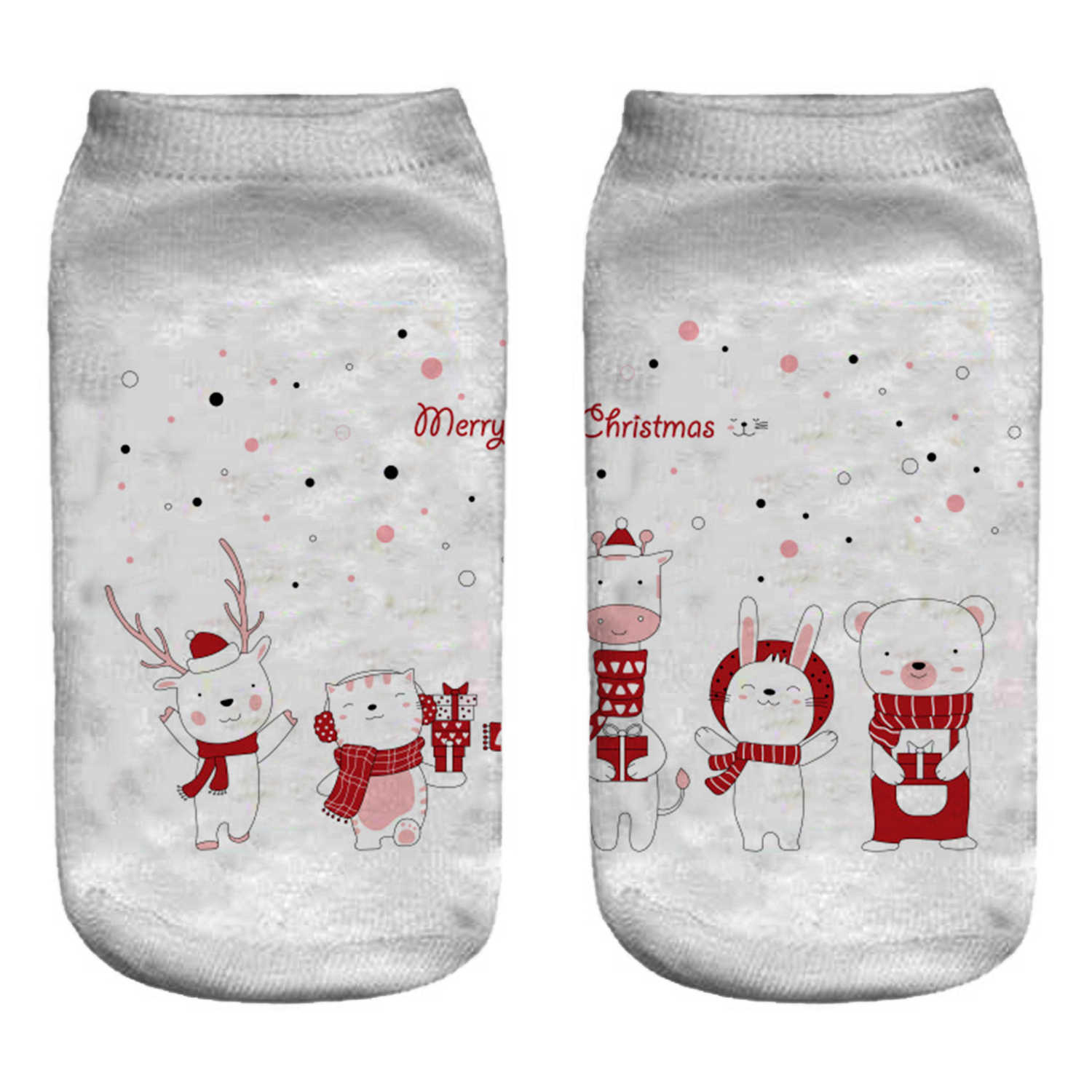 جوراب طرح خرس مدل کریسمس 002