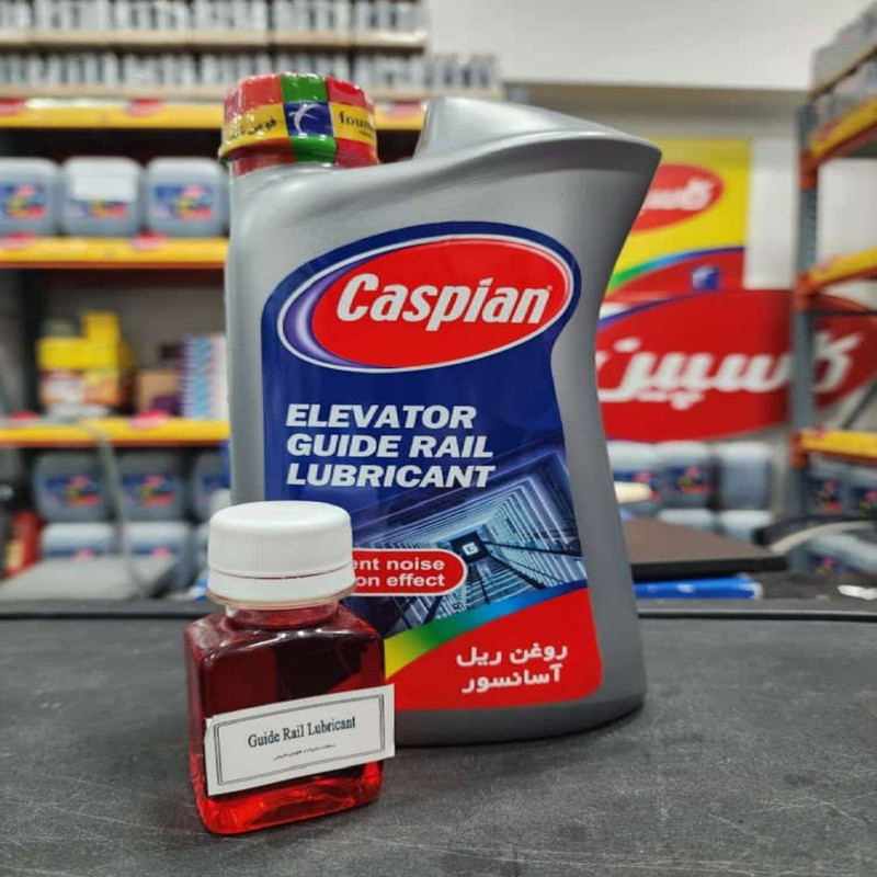 روغن ریل آسانسور کاسپین مدل guide rail lubricant حجم یک لیتر بسته 4 عددی