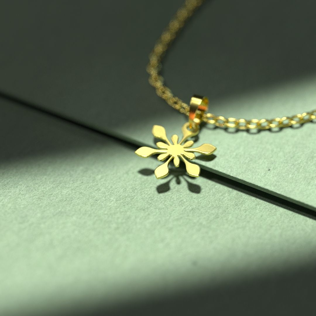 گردنبند طلا 18 عیار زنانه مدوپد مدل برف کد A2-1-1115 -  - 2