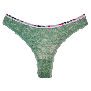 شورت زنانه مدل پرنسس لامبادا گیپور دانتل نخ پنبه رنگ سبز