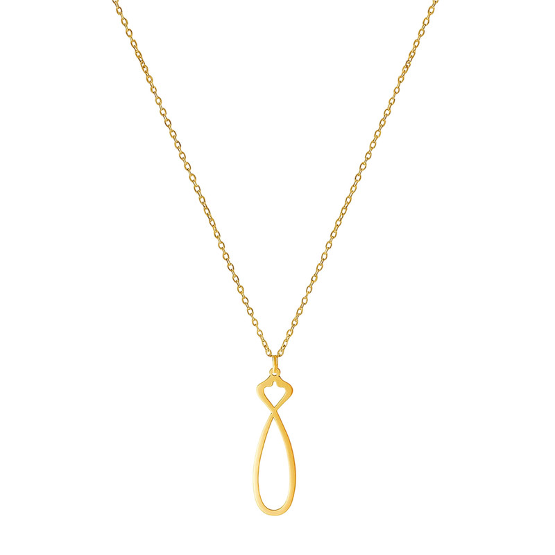 گردنبند طلا 18 عیار زنانه با زنجیر حلقهای (فلامینگو) گالری قو طلایی مدل دیبا