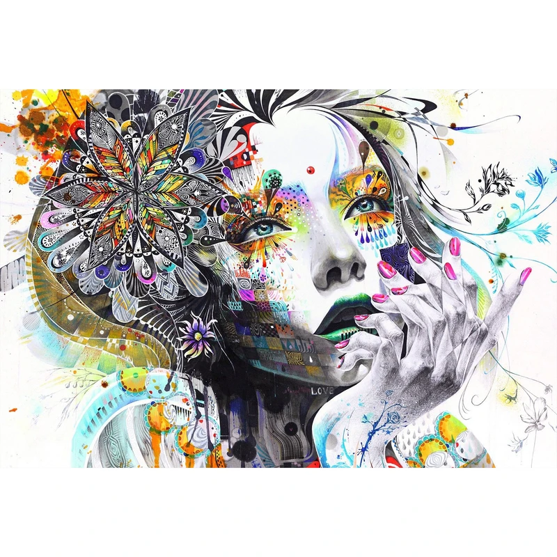 تابلو شاسی طرح وکتور انتزاعی دختر مدل T1259