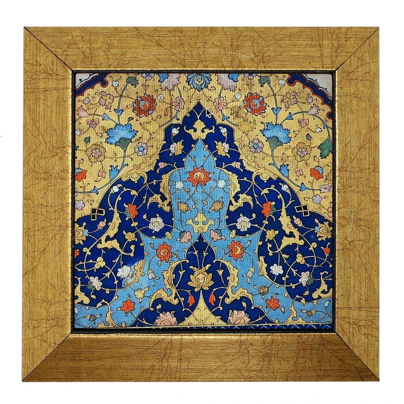 تابلو کاشی کارنیلا طرح نقوش هندسی کد kht343