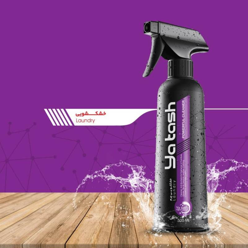 اسپری خشکشویی تمیز کننده سطوح پلاستیکی و کابین خودرو یاتاش کد 46 حجم 500 میلی لیتر