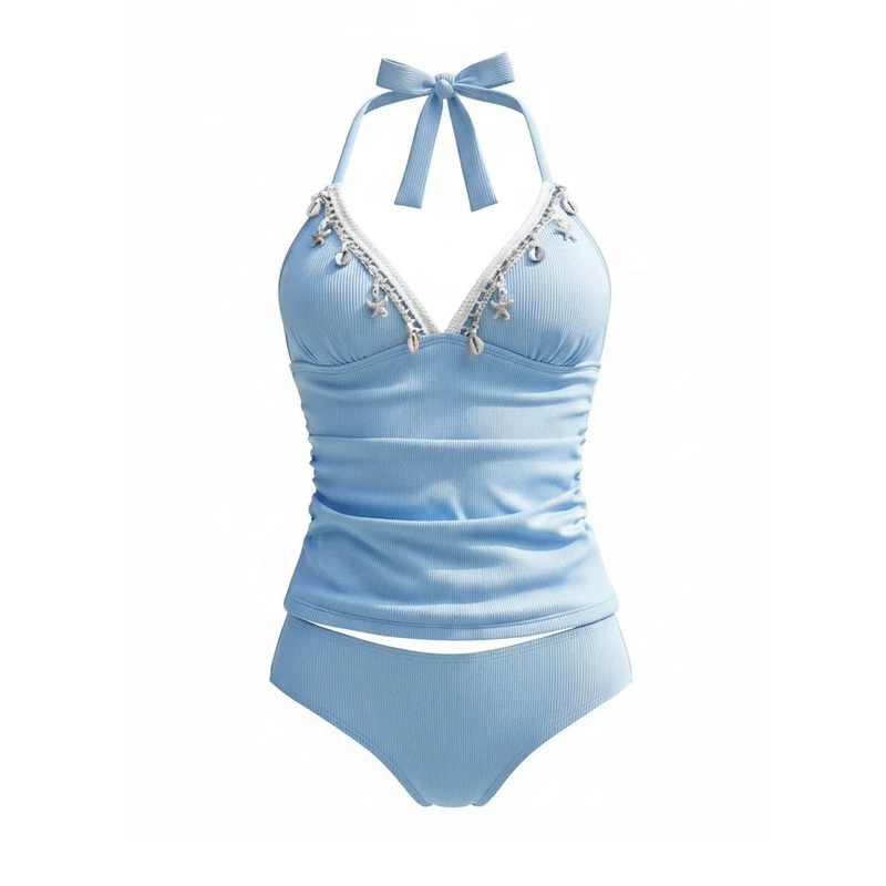 مایو 2 تکه زنانه کاپشی مدل CAA12D5F123SS