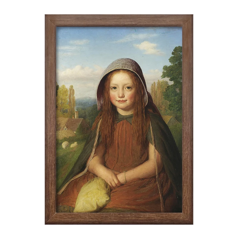 تابلو خندالو طرح نقاشی یک زن روستایی اثر ادوارد تامپسون دیویس کد F12250