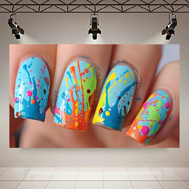 پوستر طرح لاک ناخن مدل اسپلتر کد AR303348