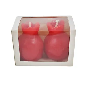 شمع دست ساز مدل انار شب یلدا بسته 2 عددی