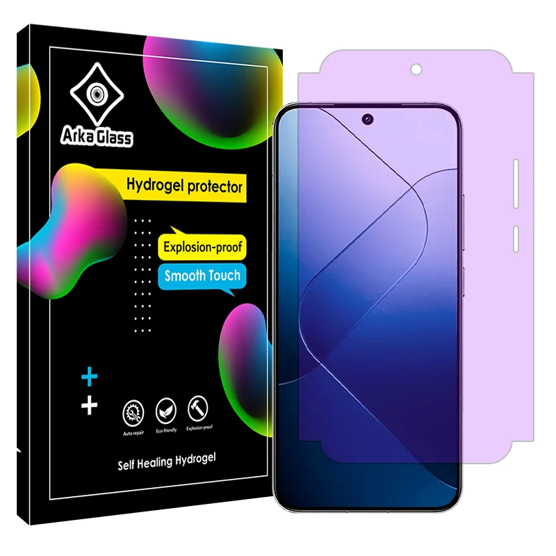 محافظ صفحه نمایش فیلتر بنفش آرکا گلس مدل Eye Care مناسب برای گوشی موبایل شیائومی 14