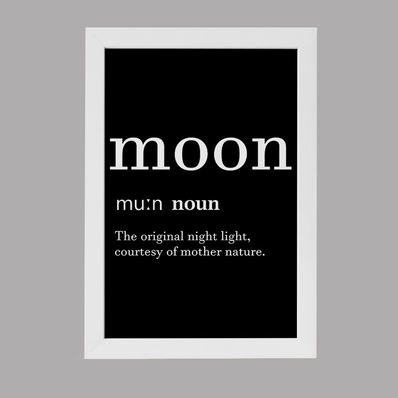 تابلو خندالو مدل دکوراتیو ماه Moon کد M98 مجموعه 2 عددی