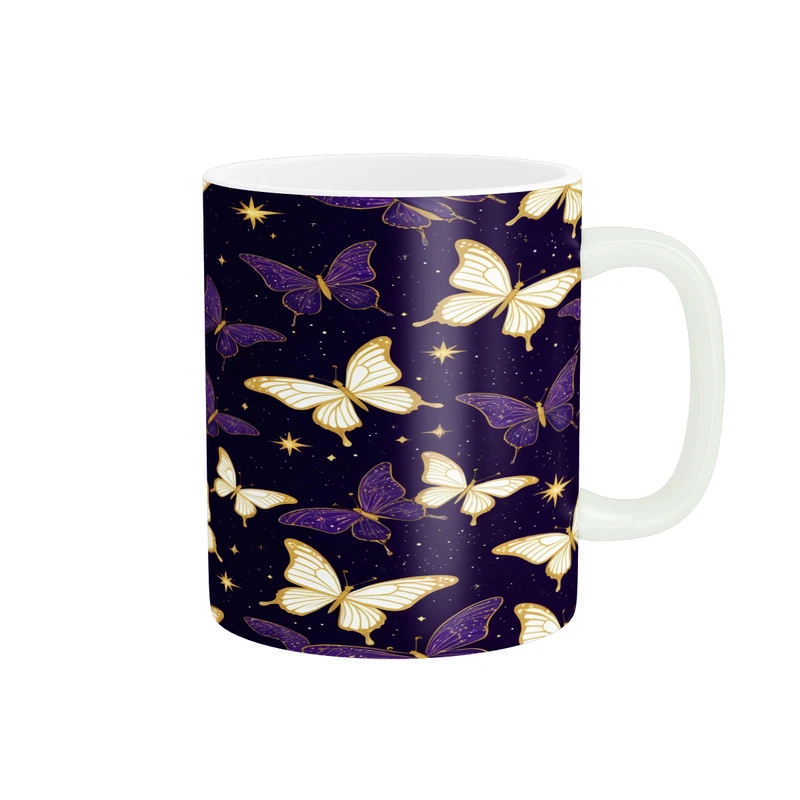 ماگ پادآفرین مدل فانتری طرح پروانه زیبا کد p9631