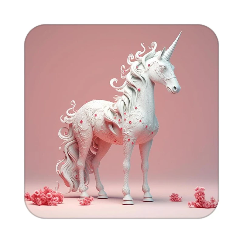 زیر لیوانی کاکتی طرح اسب تک شاخ و یونیکورن مدل mp29150