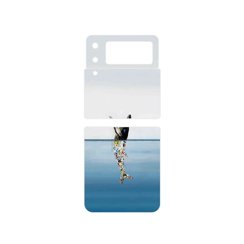 برچسب پوششی ماهوت مدل Collage of Sea Trash مناسب برای گوشی موبایل سامسونگ Galaxy Z Flip3 5G
