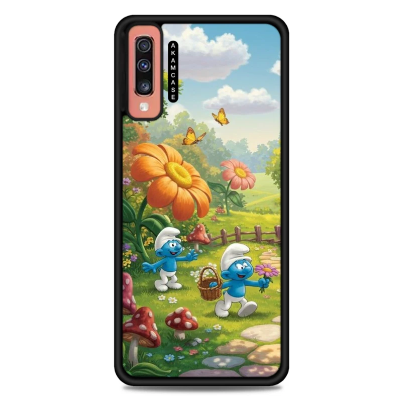 کاور آکام مدل AMC-WSGA70-SMURFS-9 مناسب برای گوشی موبایل سامسونگ Galaxy A70