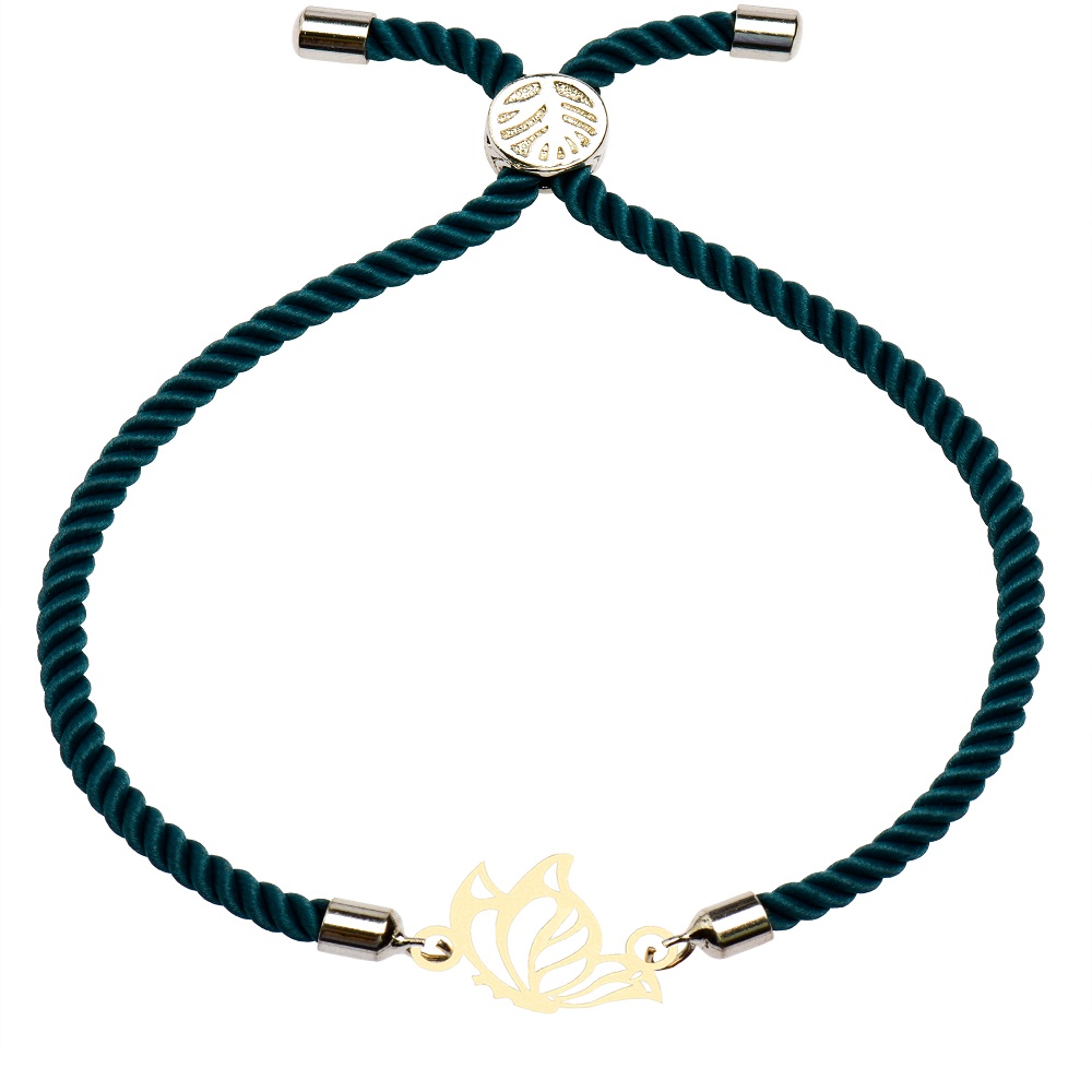 دستبند طلا 18 عیار زنانه کرابو طرح پروانه مدل kr10067
