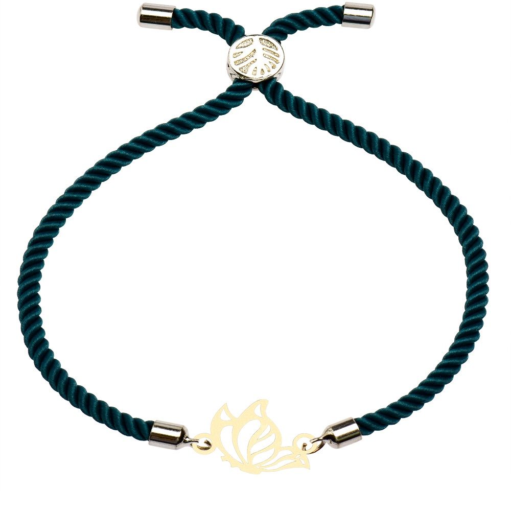 دستبند طلا 18 عیار زنانه کرابو طرح پروانه مدل kr10067 -  - 1