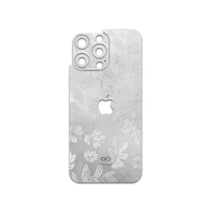 MAHOOT Silver-Wildflower Cover Sticker for Apple iPhone 15 Pro Max