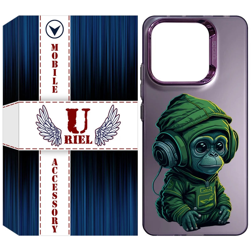 کاور یوریل مدل SCL کد 45 طرح میمون سبز مناسب برای گوشی موبایل شیائومی Redmi Note 13 4G