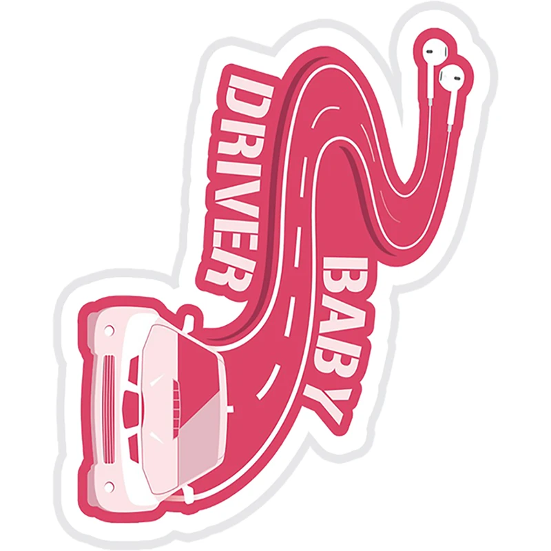 استیکر لپ تاپ  طرح Baby on Board . Pink for Girls Sticker کدST125