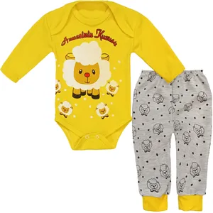 ست بادی و شلوار نوزادی مدل بره ناقلا