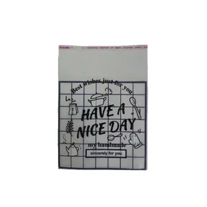 سلفون بسته بندی مدل لبه چسبدار طرح کوکی روز خوب سایز 10 × 10 سانتی متر بسته 30 عددی