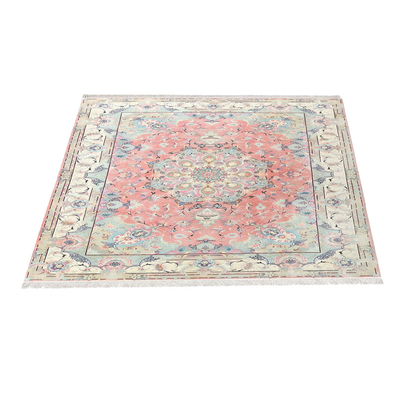 فرش ماشینی زانیس مدل سنتی طرح علیا تبریز زمینه صورتی فرش ماشینی زانیس مدل سنتی طرح علیا تبریز زمینه صورتی