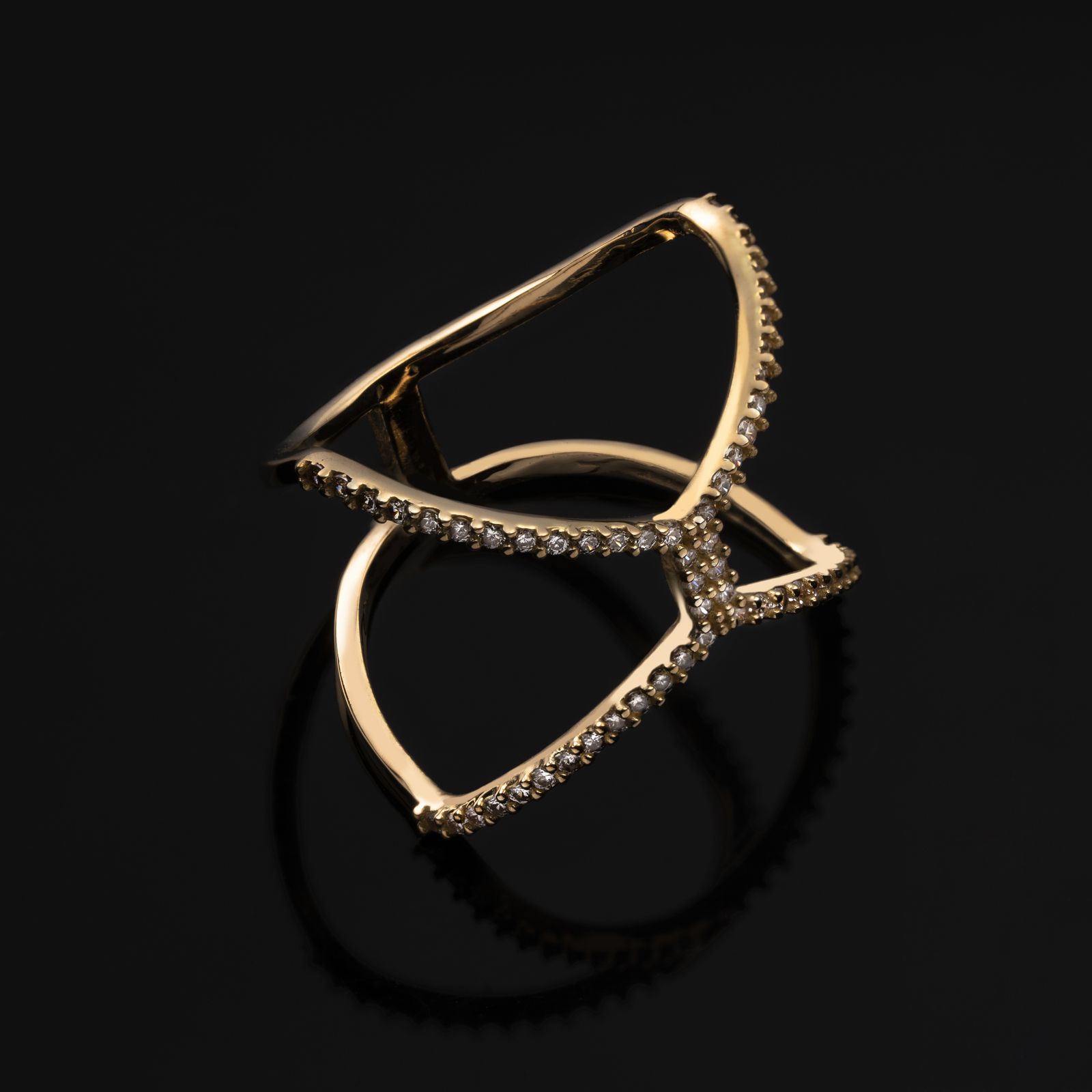 انگشتر طلا 18 عیار زنانه جواهری سون مدل 3250 -  - 2