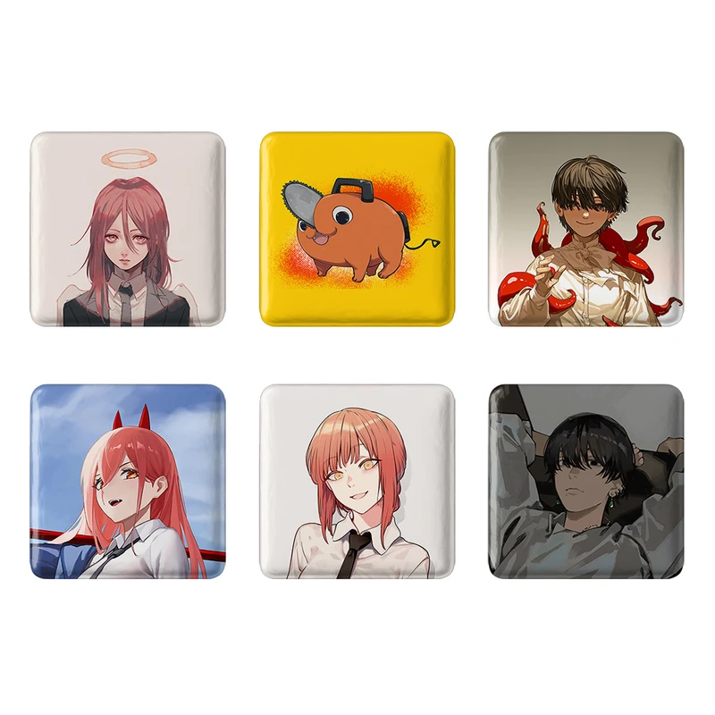 مگنت خندالو طرح انیمه مرد اره ای Chainsaw Man کد 1363B مجموعه 6 عددی