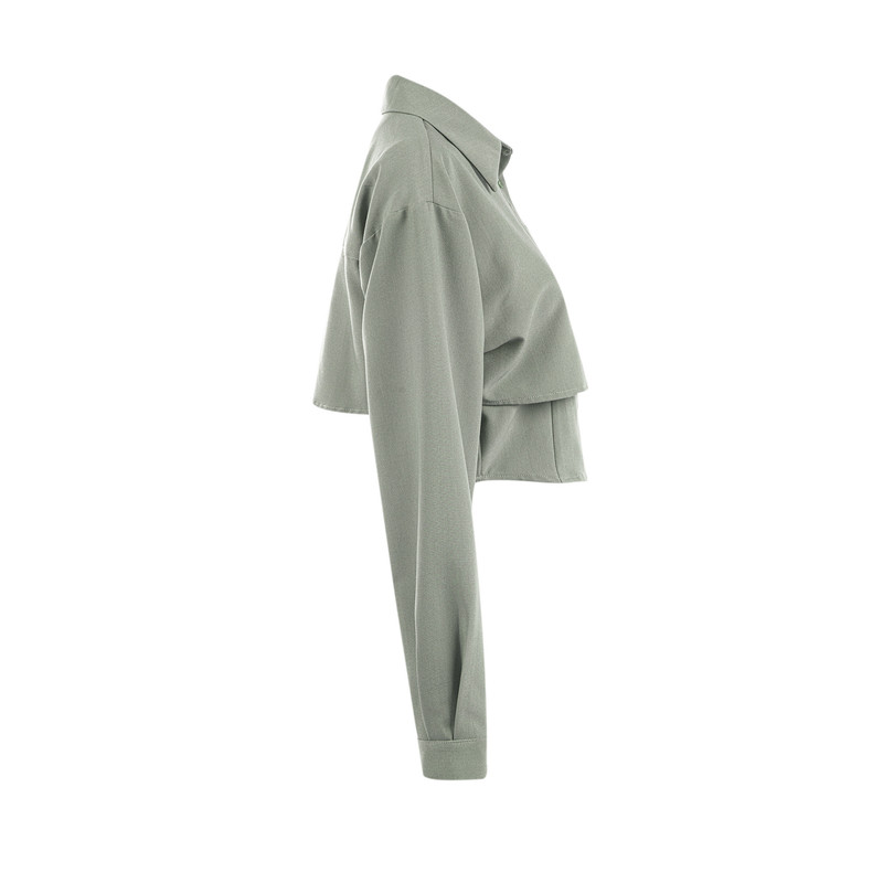 شومیز آستین بلند زنانه سرژه مدل 207354 رنگ سبز