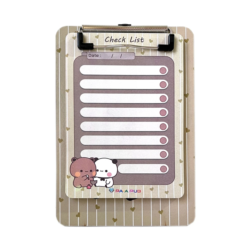 تخته شاسی پایاپاب مدل چک لیست طرح تدی سایز A5 به همراه کاغذ یادداشت