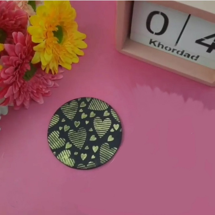 ابزار تزیین کیک به گز مدل استنسیل کوکی طرح قلب و خط