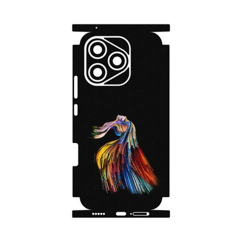 برچسب پوششی ماهوت مدل Rainbow Hair Digital Art-FullSkin مناسب برای گوشی موبایل آنر 400 Lite