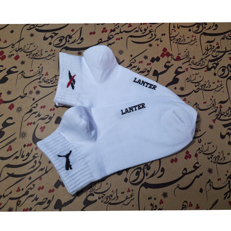 جوراب  مردانه لنتر مدل مچی کد BW 08 مجموعه 8 عددی