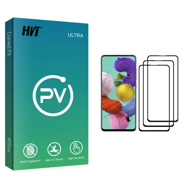 محافظ صفحه نمایش اچ وی تی مدل PV glass مناسب برای گوشی موبایل سامسونگ Galaxy A51 بسته سه عددی